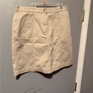 L.L. Bean Women's Mini Skirt in Cream